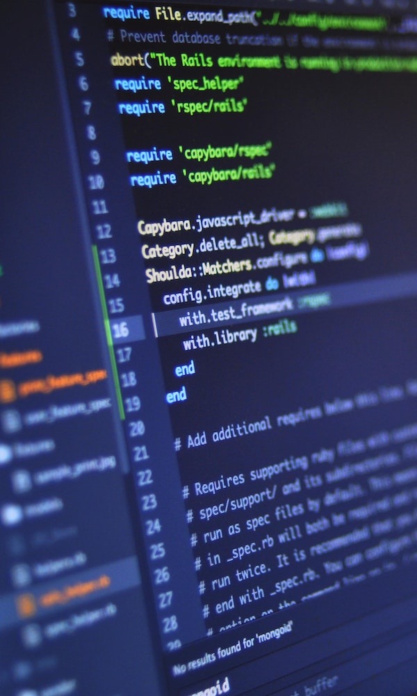 AI algorithms coding on screen